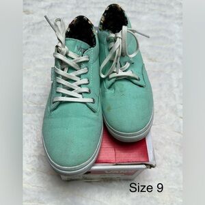 Vans Pastel Green Canvas Shoes